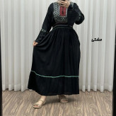 پیراهن نخی گلدوزی زنانه و دخترانه فری سایز مدل نازی کد 1778