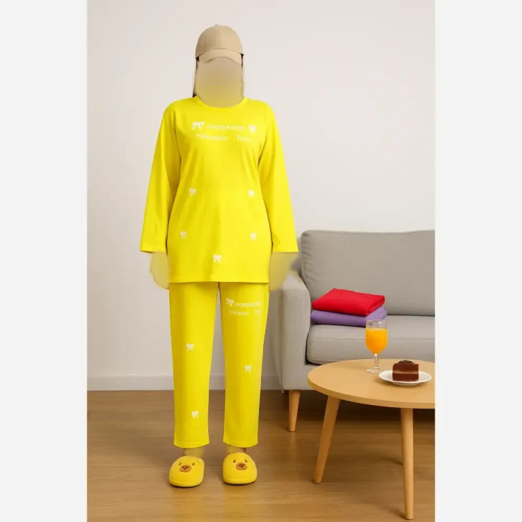 ست بلوز و شلوار زنانه قواره بزرگ طرح پروانه جنس پنبه ویسکوز لاکرا