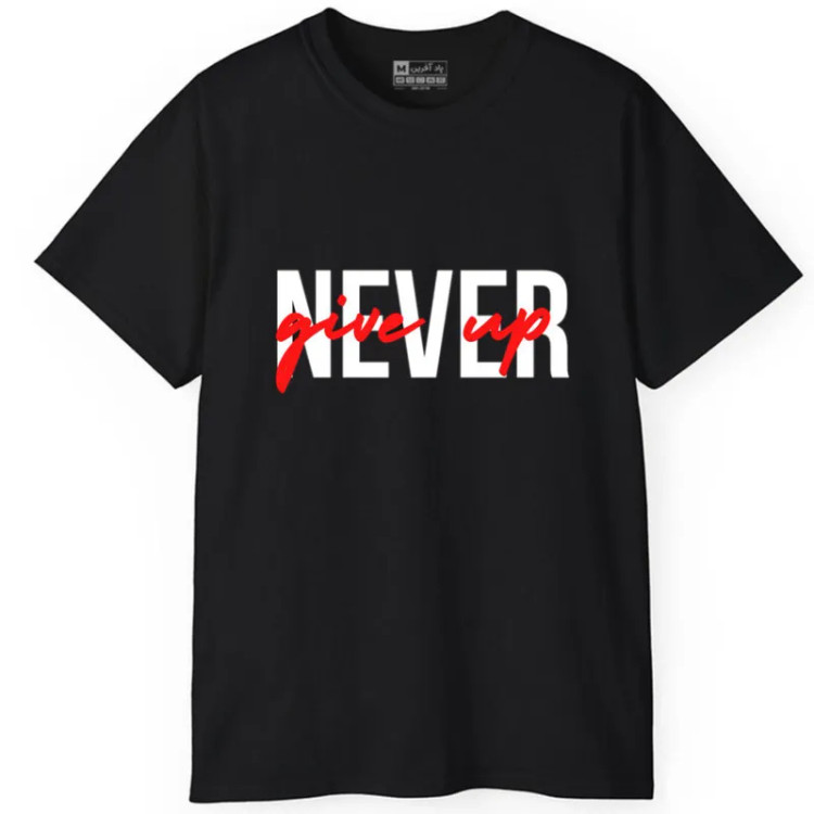 تیشرت آستین کوتاه مردانه مدل کلمه انگلیسی کد 1120 جنس نخ و پلی استر