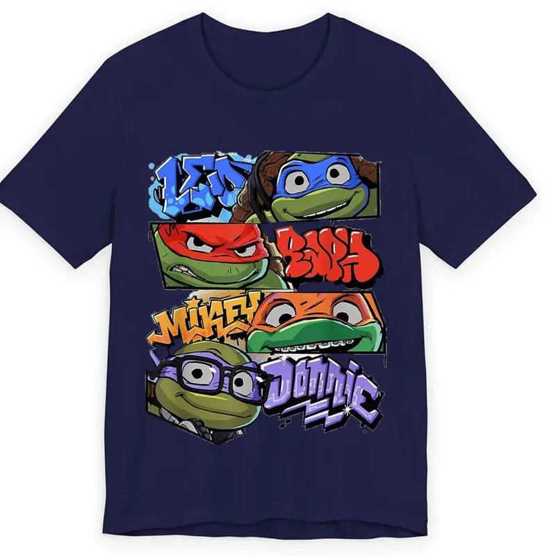 تیشرت آستین کوتاه یقه گرد مردانه مدل لاک پشت های نینجا کد 560