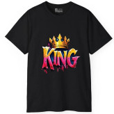 تیشرت آستین کوتاه مردانه پاد آفرین مدل کلمه انگلیسی تاج کد 1906 جنس نخ پلی استر