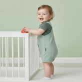ست تیشرت و رامپر نوزادی دو تکه سبز رنگ مناسب نوزاد