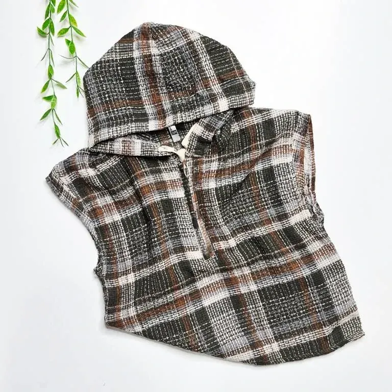 وست کلاهدار بچگانه و زنانه پارچه کنفی ترک تابستانه سایز 3 تا 14 سال