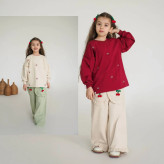 ست بلوز و شلوار دخترانه طرح گیلاسی