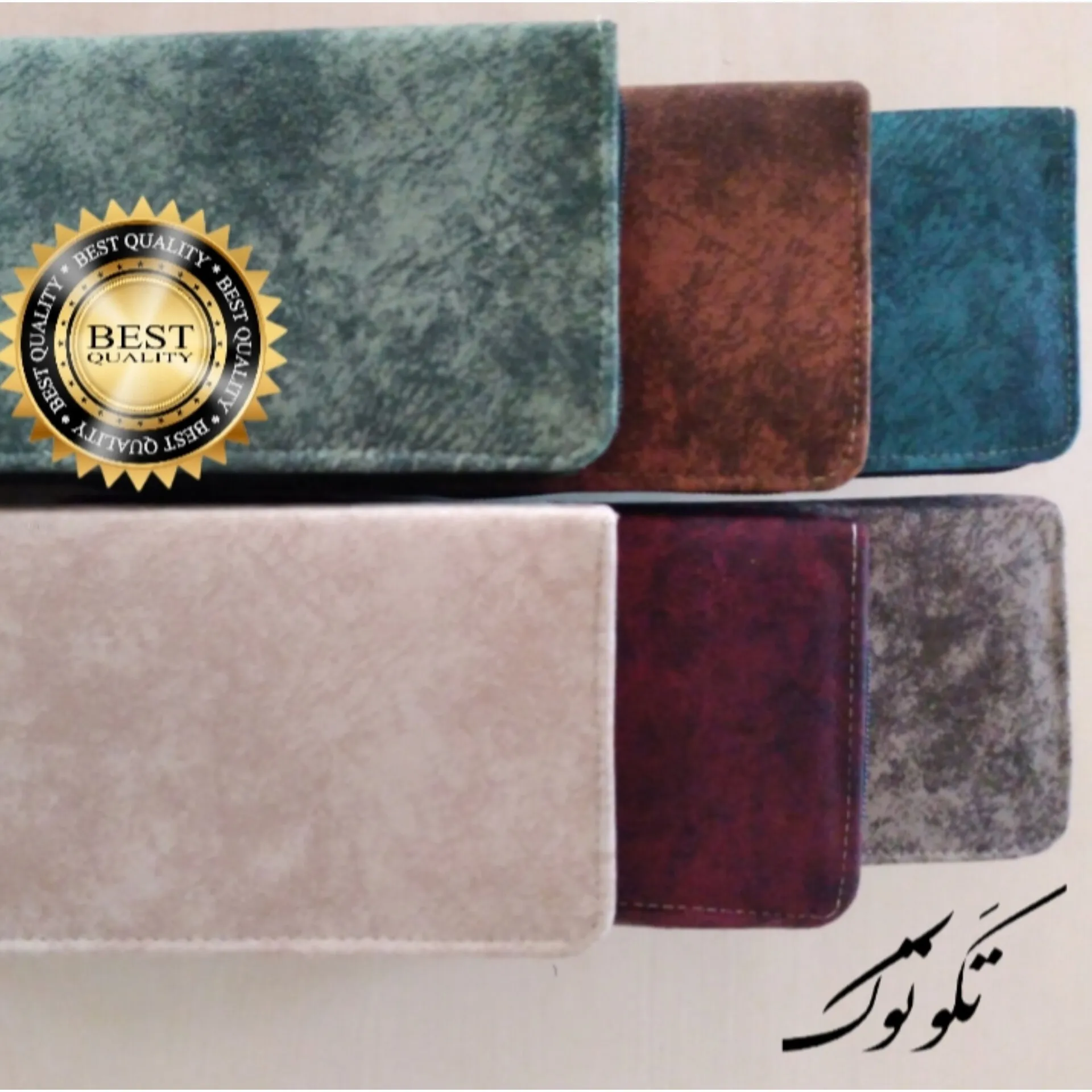 کیف پول و کیف موبایل دستی زنانه رویه چرم خارجی ابعاد 21 در 11 سانتیمتر