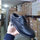 ست هدیه مردانه شامل کیف دوشی جیپ، کفش چرم مجلسی مدل بروژ و کمربند چرم