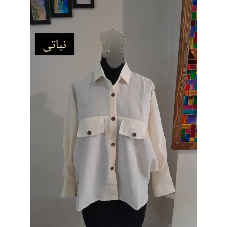 مانتو پانچ کوتاه اسپرت دانشجویی پارچه لینن قواره دار سایز بزرگ