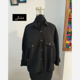 مانتو پانچ کوتاه اسپرت دانشجویی پارچه لینن قواره دار سایز بزرگ