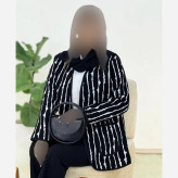 کت زنانه الیزا جنس تافته سوزن دوزی مشکی فری سایز 36 تا 46