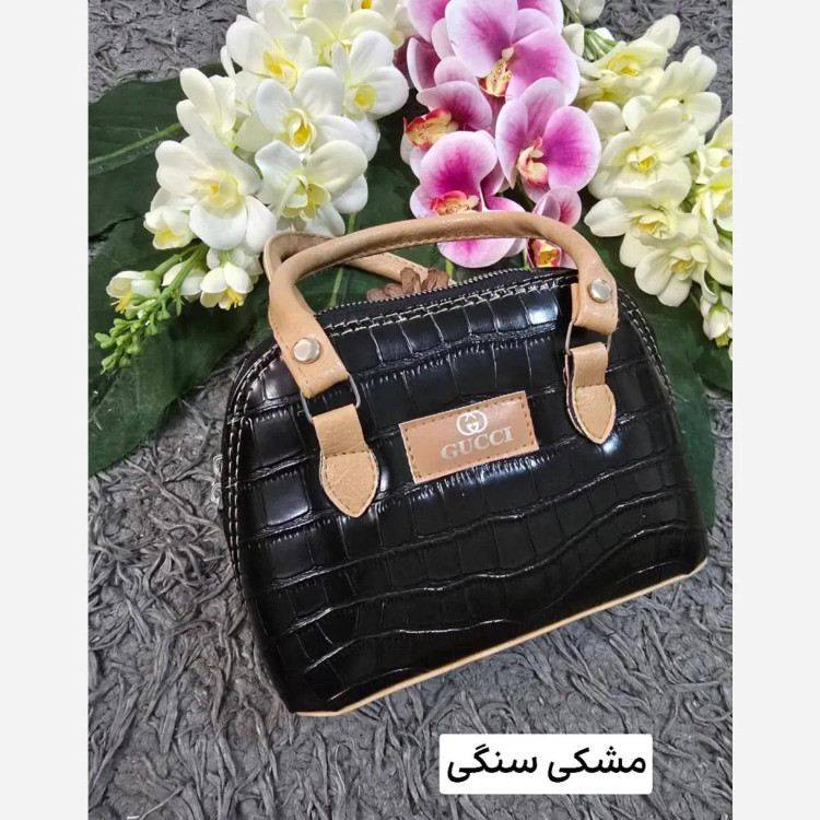 کیف چرمی مدل شبدر بند بلند زنانه در دو رنگ مشکی و فندی