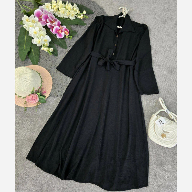 مانتو زنانه مدل آرژین جنس شانتون رنگ مشکی فری سایز 36 تا 46