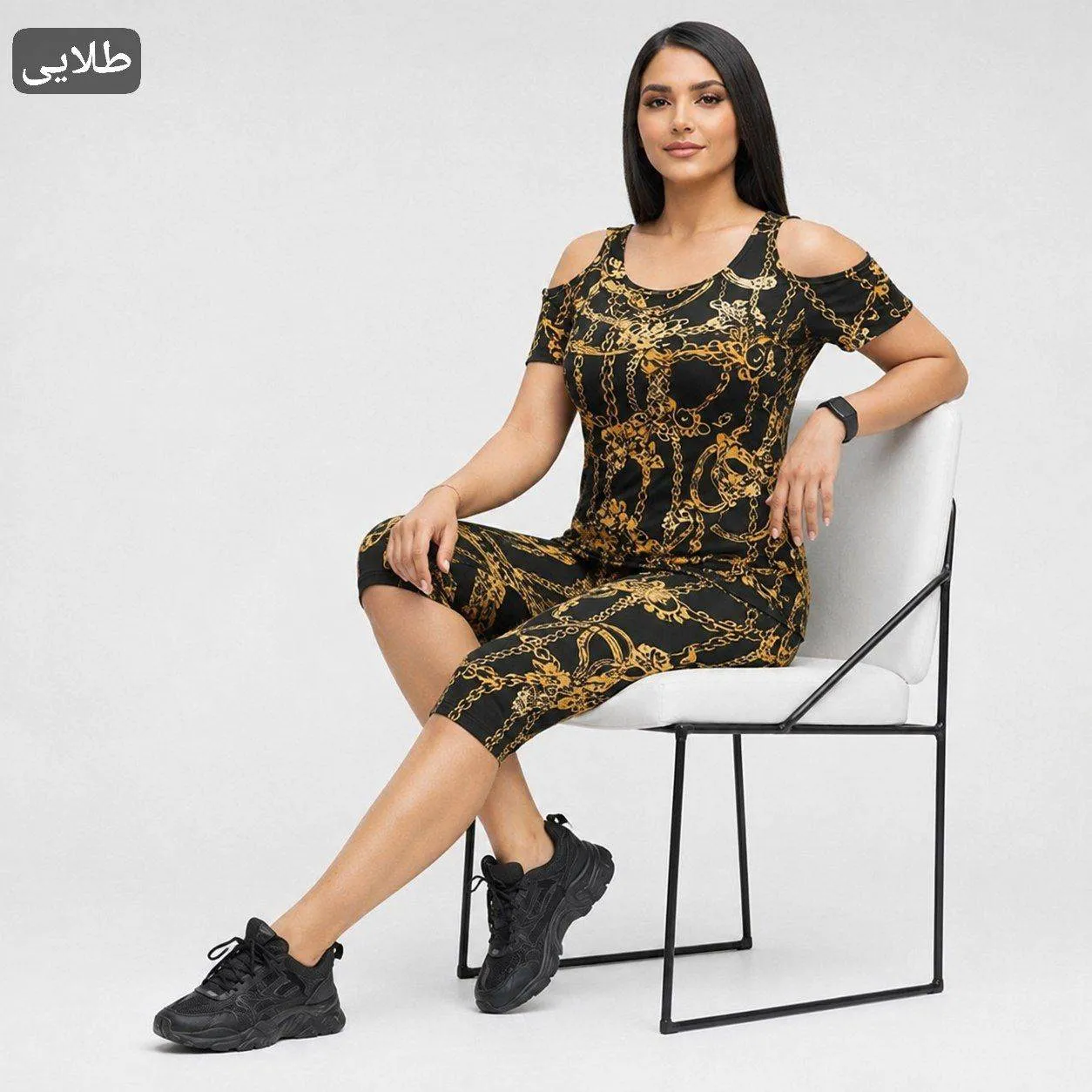 ست تاپ و شلوارک زنانه مدل ژوبین جنس ویسکوز الیزه فول کش فری سایز 36 تا 52