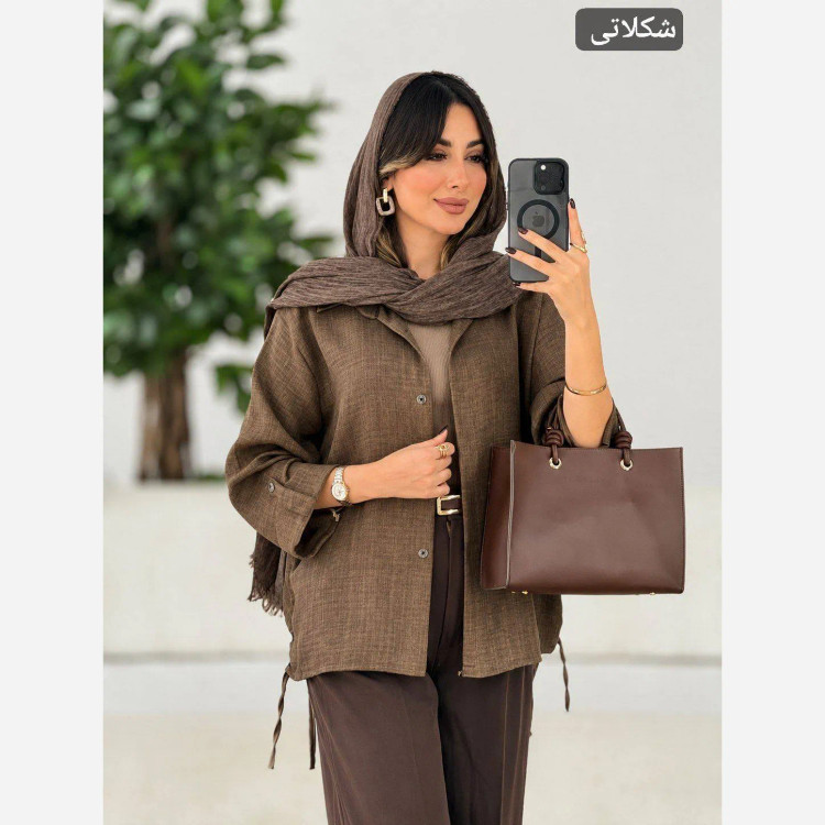 مانتو کمر گت زنانه جنس شانتون صوفیا فری سایز 36 تا 48
