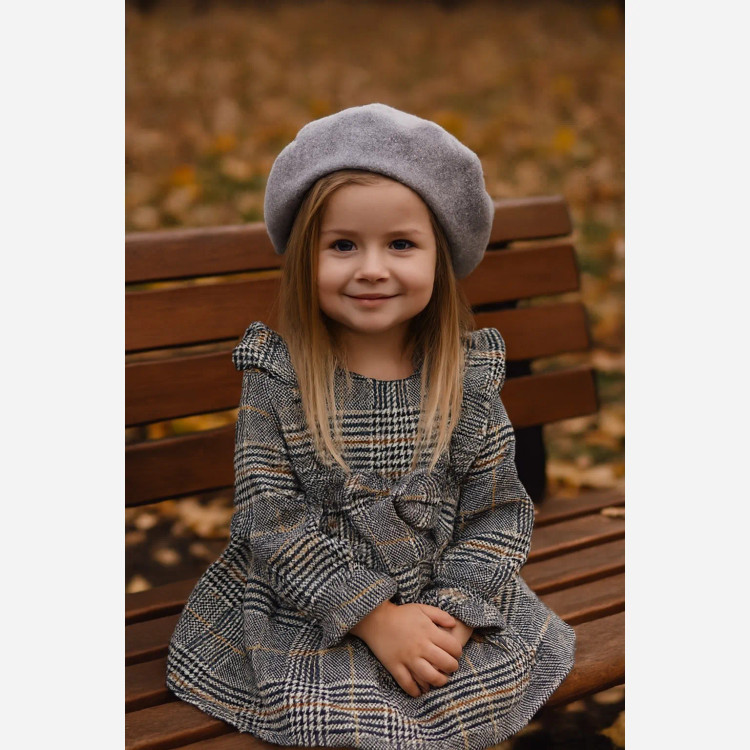 پیراهن کشمیر چهارخانه دخترانه مناسب 1 تا 4 سال