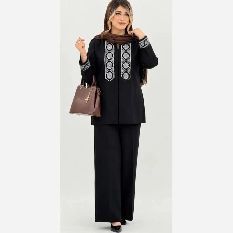 کت شلوار زنانه مجلسی جنس پرشین مکانیک فری سایز 36 تا 46