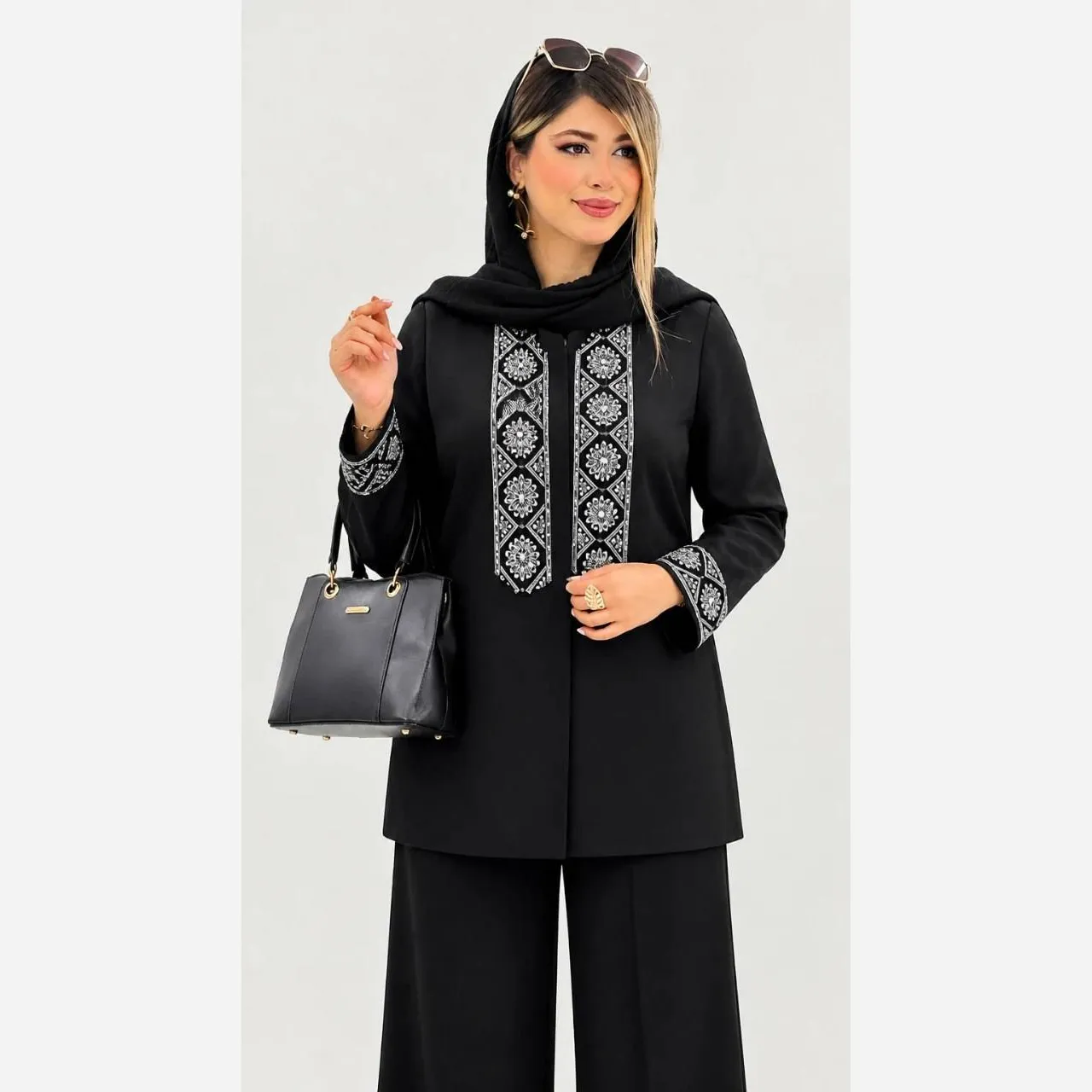 کت شلوار زنانه مجلسی جنس پرشین مکانیک فری سایز 36 تا 46