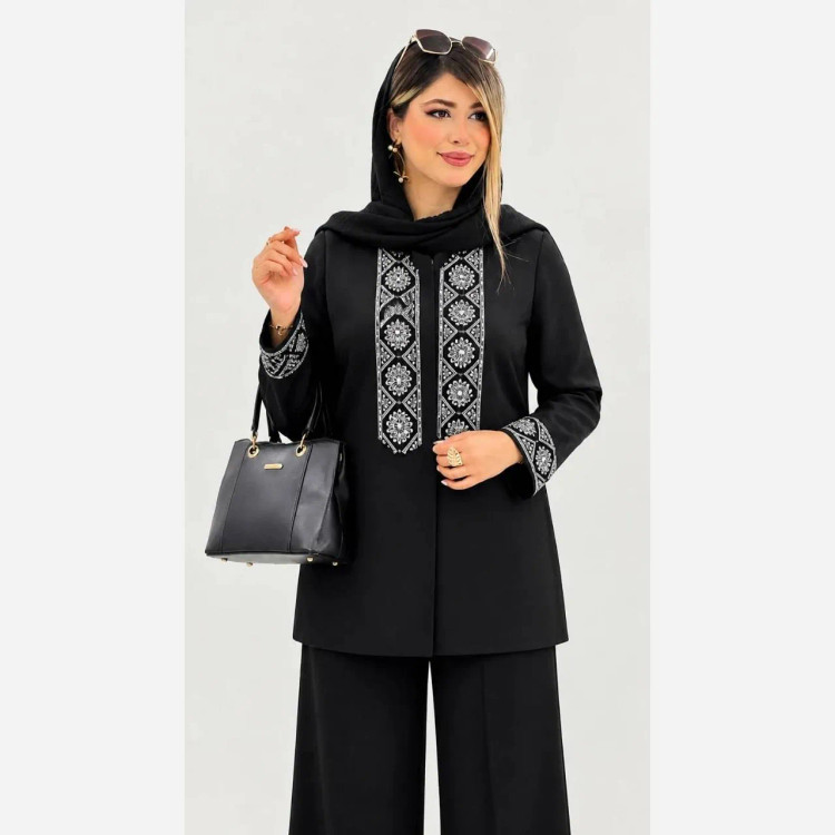 کت شلوار زنانه مجلسی جنس پرشین مکانیک فری سایز 36 تا 46
