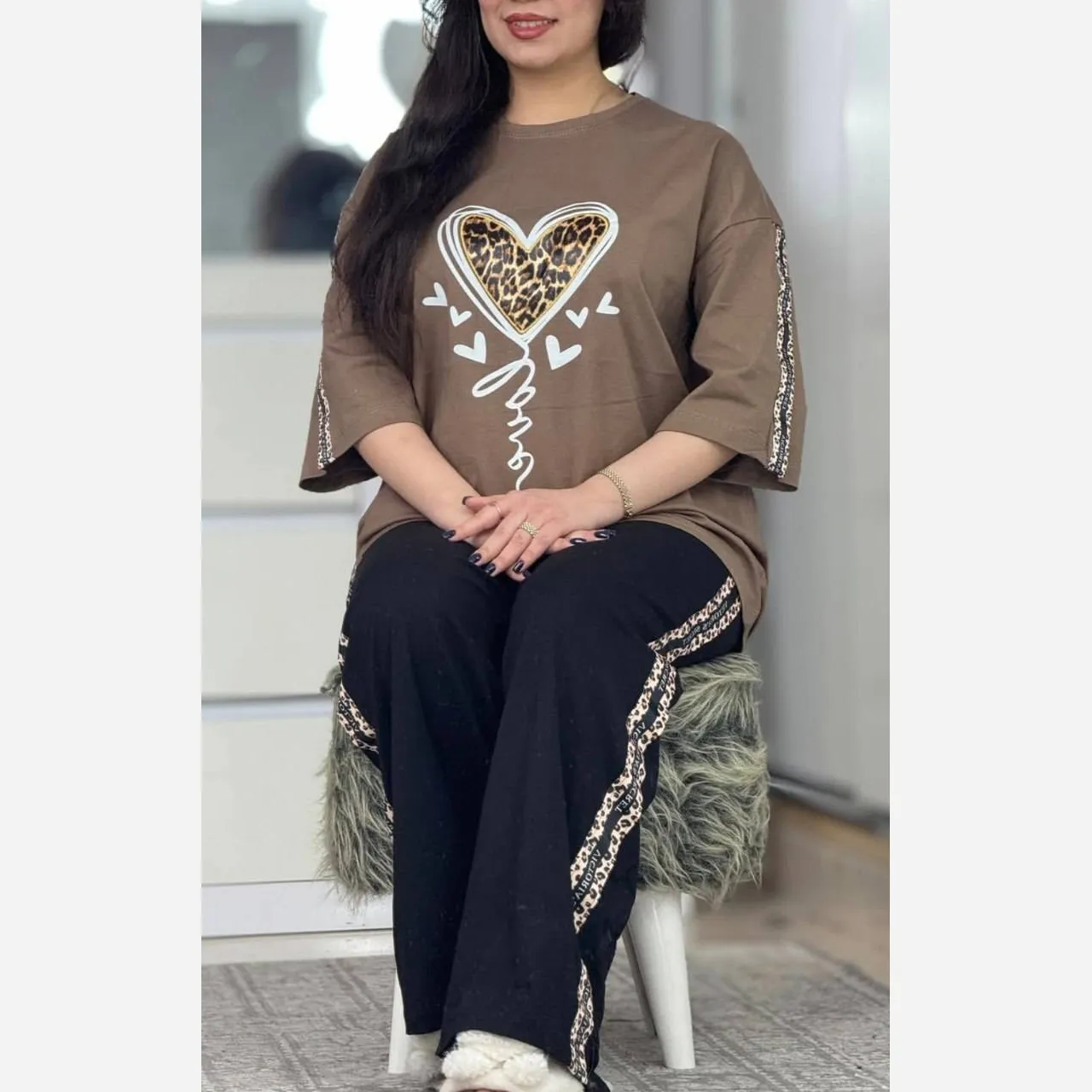ست بلوبری زنانه جنس پنبه فری سایز 38 تا 46