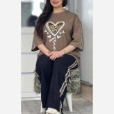 ست بلوبری زنانه جنس پنبه فری سایز 38 تا 46