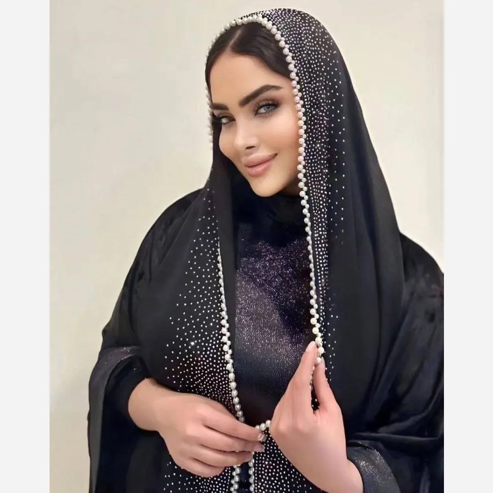 شال زنانه الماس جنس کوپرا درجه یک ابعاد 170 در 75 سانتیمتر با تزئین نگین مرواریدی