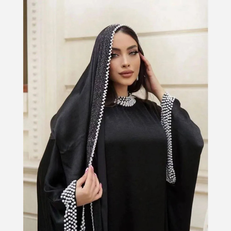 شال زنانه الماس جنس کوپرا درجه یک ابعاد 170 در 75 سانتیمتر با تزئین نگین مرواریدی
