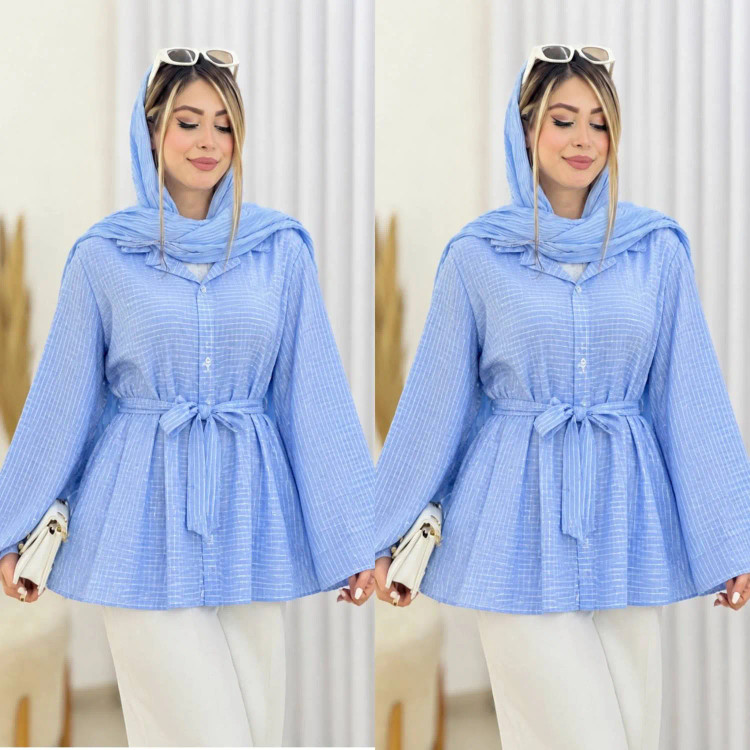 بلوز نخی وارداتی مدل شیپوری تابستانه فری سایز