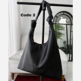 کیف چرمی بند گره ای سبک و جادار رنگ مشکی و موکا