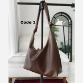 کیف چرمی بند گره ای سبک و جادار رنگ مشکی و موکا