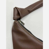 کیف چرمی بند گره ای سبک و جادار رنگ مشکی و موکا