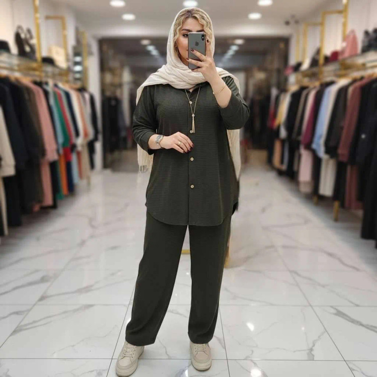 ست مانتو شلوار مراکشی بسکوییتی فری سایز 38 تا 50