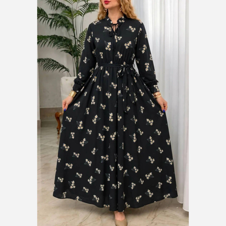 پیراهن زنانه باراکا جنس بوگاتی رنگ مشکی سایز فری 38 تا 46