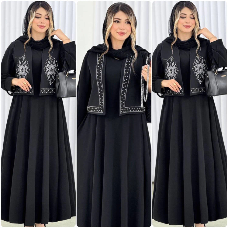 ست ست پیراهن و جلیقه پریزاد جنس بوگاتی و مازراتی فری سایز