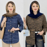 شومیز مانتویی شانتون سوفیا قد 82 سایز بزرگ زنانه