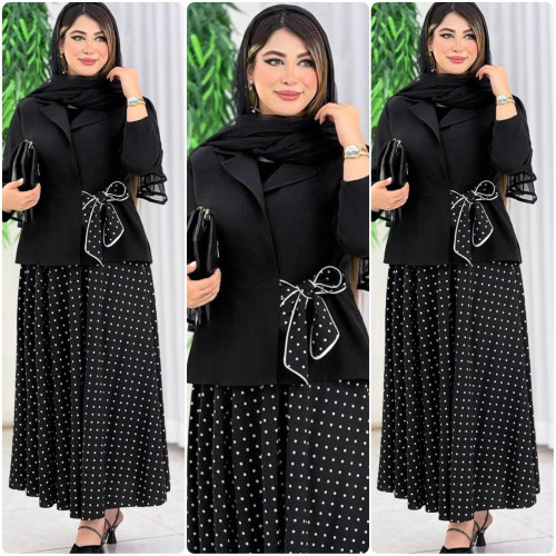 کت و دامن مجلسی زنانه مدل ژابیز جنس مازراتی و بوگاتی سایز فری 38 تا 44
