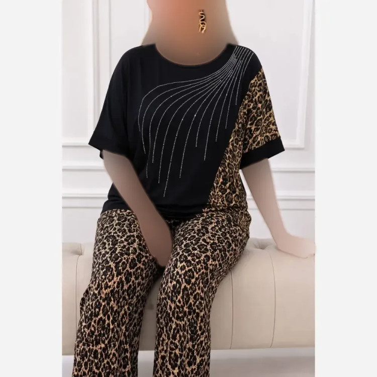 ست بلوز و شلوار زنانه قواره دار ویسکو الیزه فول کش سایز 38 تا 50
