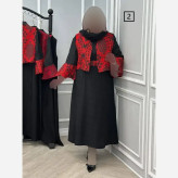 ست سه تیکه کت و سارافن و کمربند جنس کت تافته سارافن ژاکارد فری سایز 38 تا 48