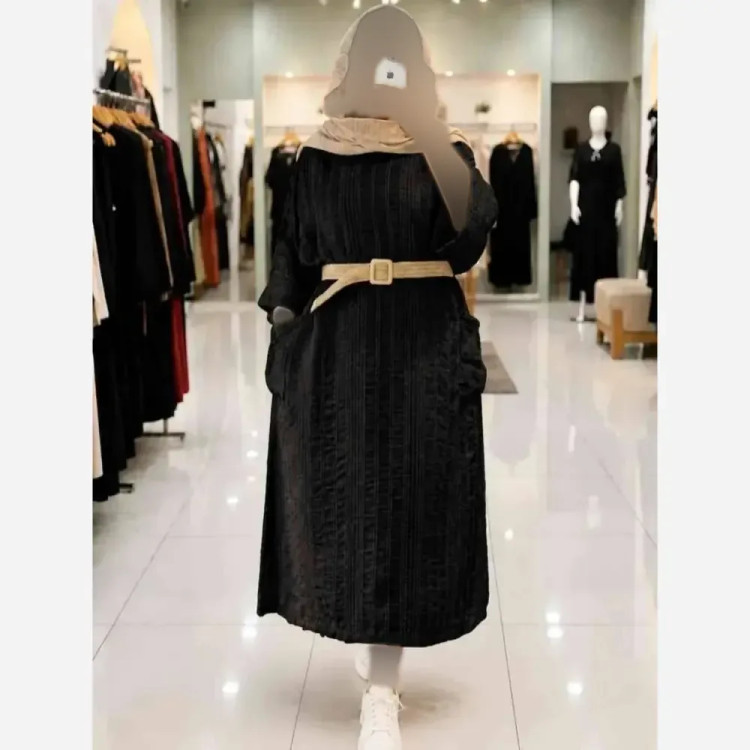 کفتان کوک دوزی زنانه مدل تیارا فری سایز رنگ مشکی سبز نسکافه ای سفید
