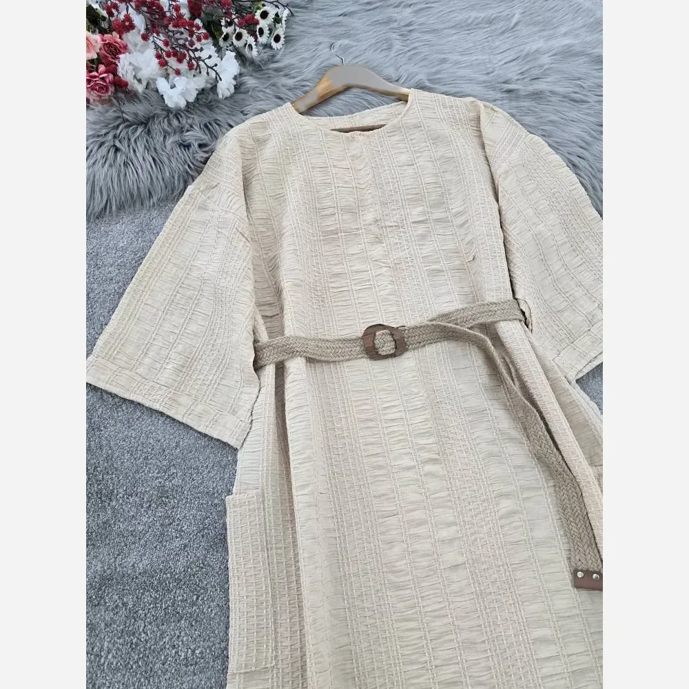 کفتان کوک دوزی زنانه مدل تیارا فری سایز رنگ مشکی سبز نسکافه ای سفید