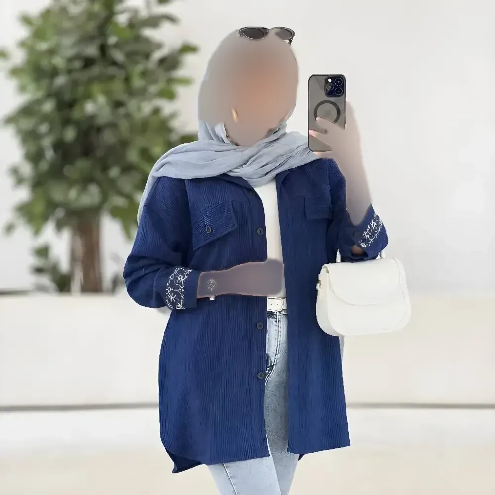 مانتو مچ گلدوزی سانیا جنس شانتون قد 90