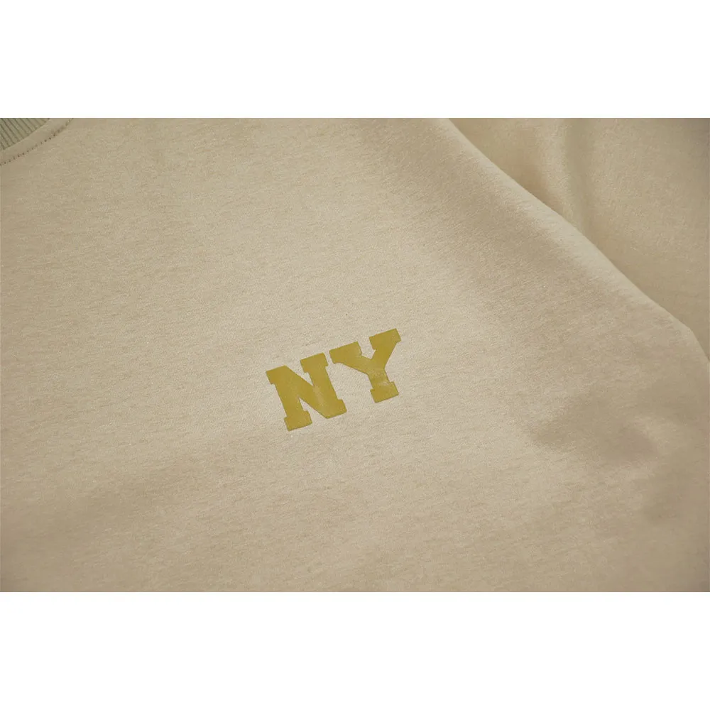 ست تیشرت و شلوارک مردانه NY پنبه و کتان کاغذی