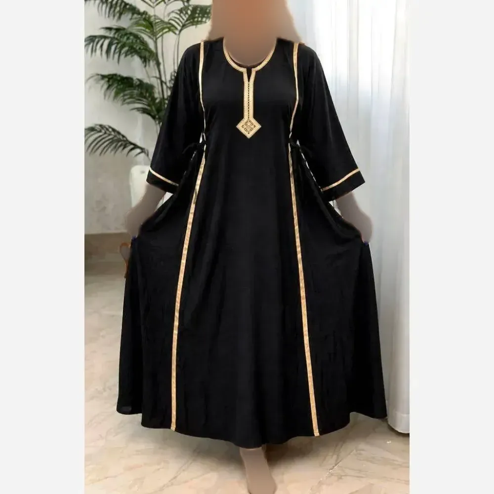 لباس مدل پوپک تمام نخ خنک و سبک ضد تعریق رنگ مشکی و شیری سایز فری