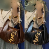 کیف یاشیل چرم زنانه مجلسی و اسپرت رنگ مشکی و شکلاتی