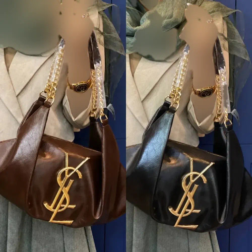 کیف یاشیل چرم زنانه مجلسی و اسپرت رنگ مشکی و شکلاتی