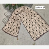شال زنانه برشکا پلیسه طرح گل گلی سایز آزاد