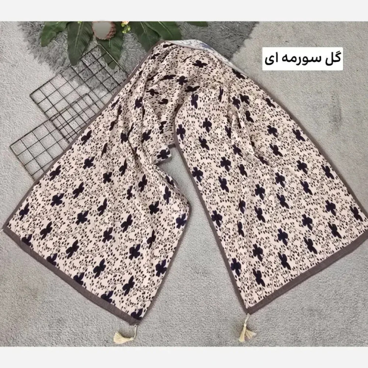 شال زنانه برشکا پلیسه طرح گل گلی سایز آزاد