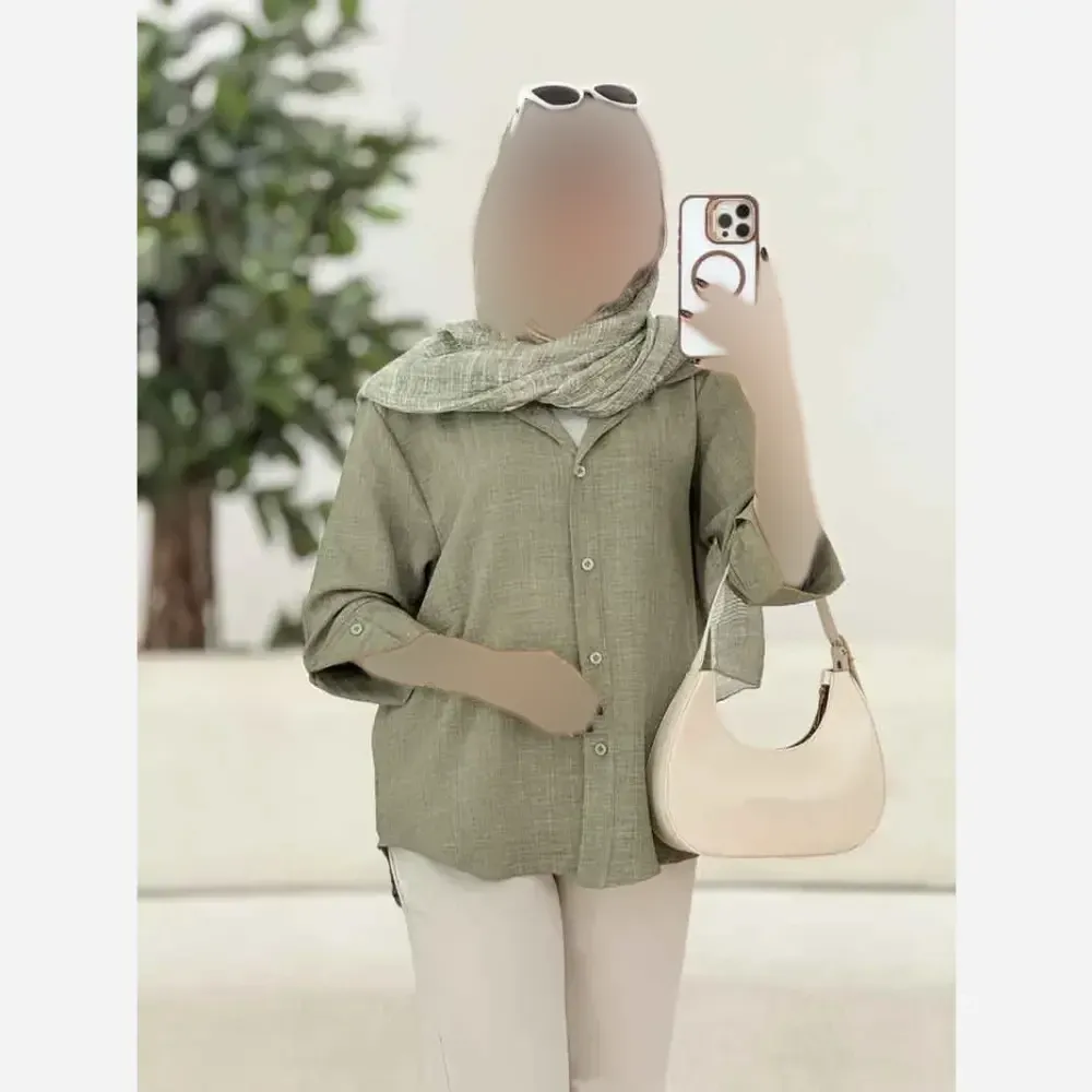 شومیز زنانه تابستونی جنس شانتون آستین سه ربعه رنگی سایز یک و دو