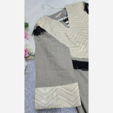 پیراهن کفتان زنانه شانتون رگه ای خرجکار هندی فری سایز رنگ بندی متنوع