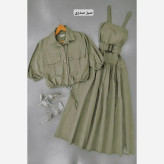 کت و سارافون لینن بلوط زنانه
