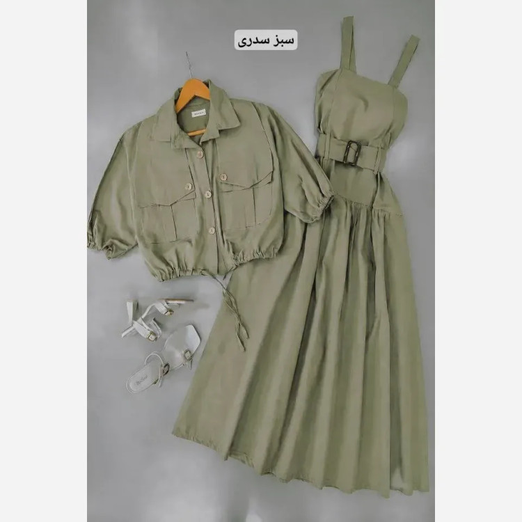 کت و سارافون لینن بلوط زنانه