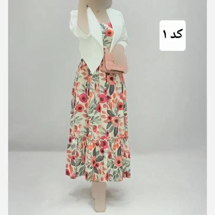 کت و سارافون گلشیفته جنس بابوس و بوگاتی فری سایز تا 48
